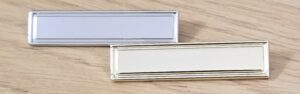 45mm Channelled Gold & Silver Medal Name Bar ENGRAVED or BLANK