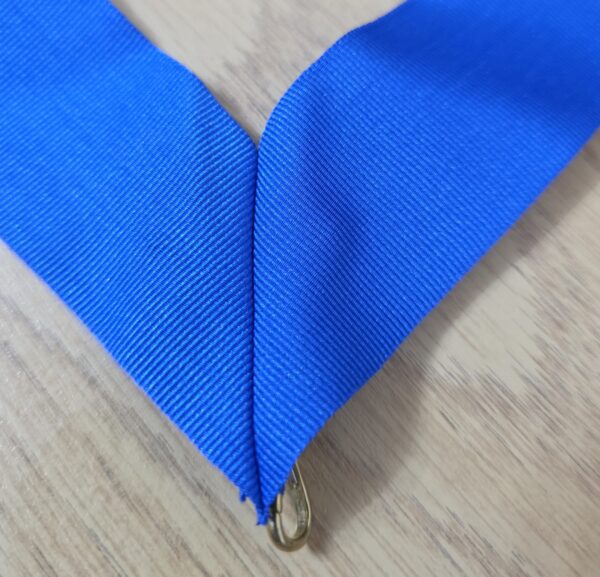 Mitred Ribbon Mid Blue Ceremonial President Chairman Mitred Ribbon Collarette