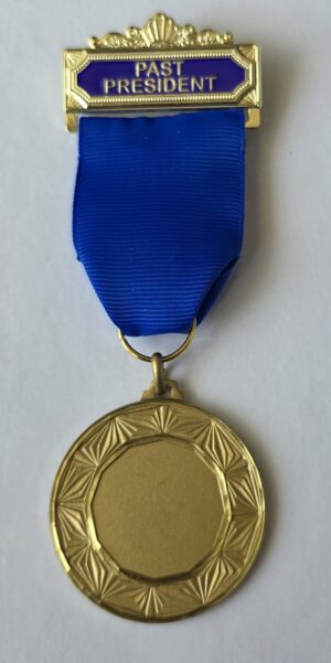 Past President Name Bar Badge with Ribbon and Jewel, Beautiful Item